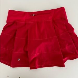Lululemon Pace Rival long 15” dark red skirt